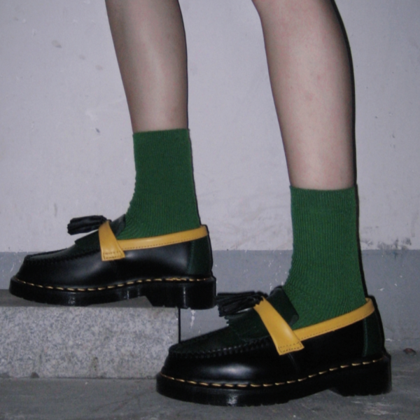 Giày Dr Martens Adrian Tassle Loafers 'Black Green Yellow' 27308001 - Ảnh 2