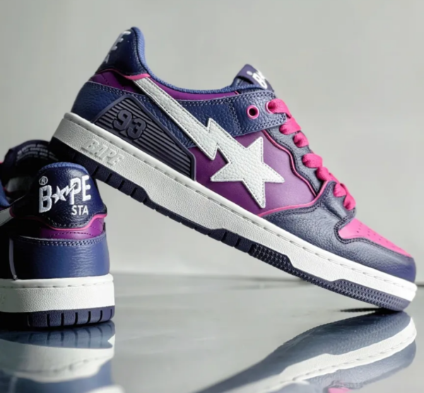 Giay Bape A Bathing Ape Bape SK8 Sta 'Purple White' 1J30-291-024