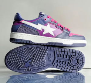 Giay Bape A Bathing Ape Bape SK8 Sta 'Purple White' 1J30-291-024