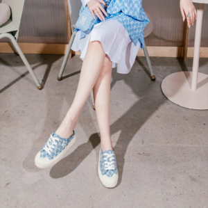 Giay MLB Playball Mule Mono 'Blue Denim' 32SHSD1111-50U