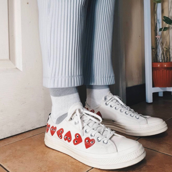 Giày Converse Comme des Garçons Play x Chuck 70 Low Top Multi Heart 162975C - Ảnh 3