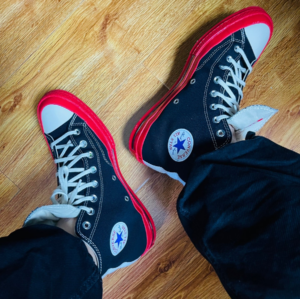 Giay Converse Play Chuck 70 x Comme des Garcons 'Black Red' A01793C