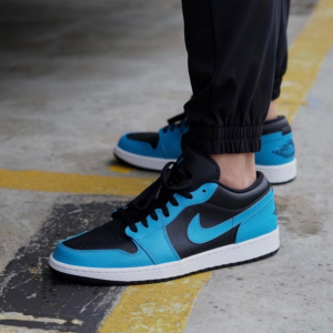 Alternative view of Giày Nike Air Jordan 1 Low 'Laser Blue' 553558-410