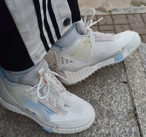 Giày Li Ning Fashion White Middle Cut Classic Casual AGCR31-2 - Ảnh 5