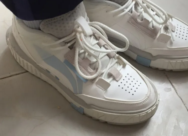 Giày Li Ning Fashion White Middle Cut Classic Casual AGCR31-2 - Ảnh 3