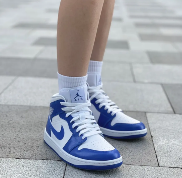 Giày Nike Air Jordan 1 Mid 'Kentucky Blue' BQ6472-104 - Ảnh 6