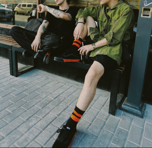 Giày Vans WTAPS x Old Skool LX 'Black Orange' VN0A4P3X20E - Ảnh 3