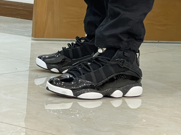 Giày Nike Jordan 6 Rings GS 'Black Metallic Gold' 323419-007 - Ảnh 4