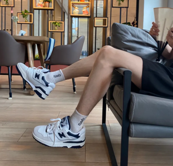 Giày New Balance 550 'White Navy' BB550WA1 - Ảnh 7