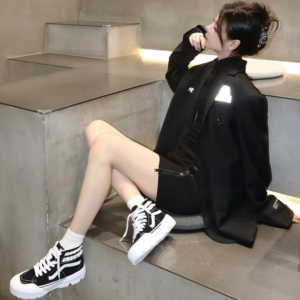 Giay Vans Sk8-Hi Tapered Modular x Sandy Liang 'Black' VN0A7Q5TB7C