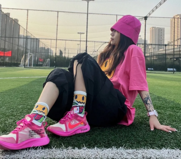 Giày Nike Off-White x Zoom Fly SP 'Tulip Pink' AJ4588-600 - Ảnh 7