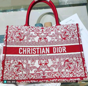 Tui Nu Dior Medium Dior Book Tote 'White Red' M1296ZMGA-M933