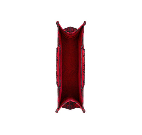 Tui Dior Book Tote Ornamental Cornely Effect Embroidery 'Red And Black' M1286ZMDR-M339