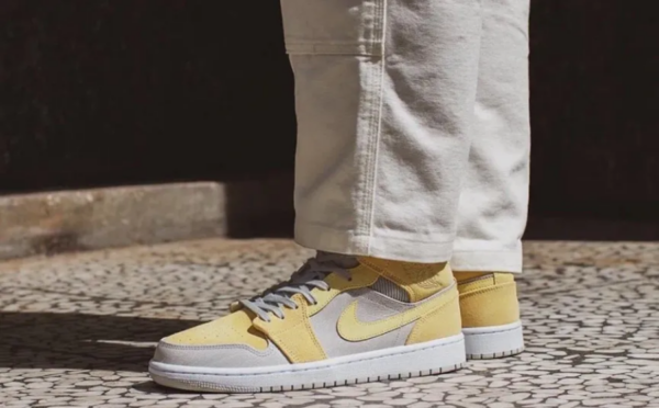 Giày Nike Air Jordan 1 Mid SE 'Tan Grey' DA4666-001 - Ảnh 4