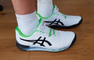Alternative view of Giày Asics Gel Resolution 8 White Green 1041A113-105
