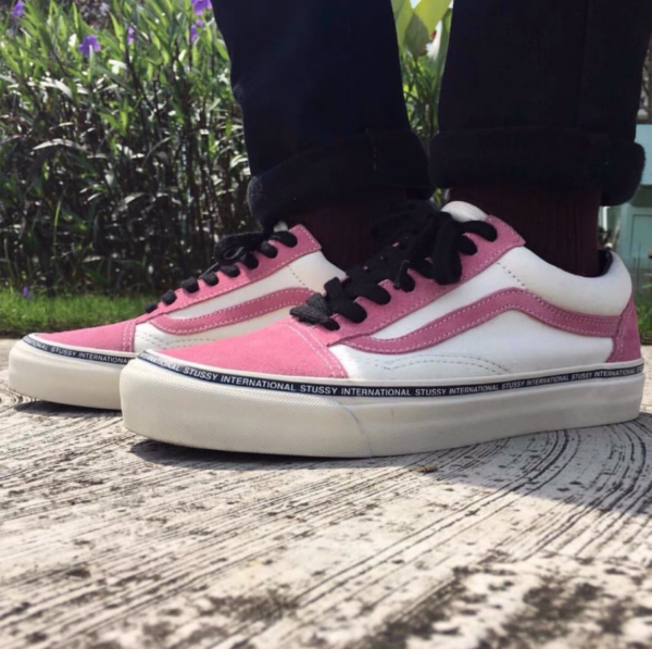 Giày Vans Stussy x Old Skool LX 'Rose' VN0A36C8OYF - Ảnh 2