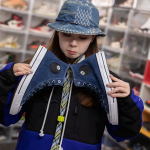 Giay Converse x Stussy Chuck 70 High 'Blue' A03711C