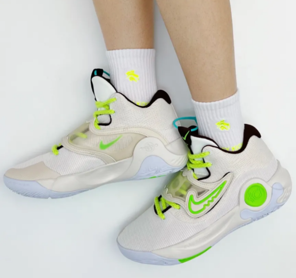 Giay Nike KD Trey 5 X 'Wolf Grey Volt Crimson' DJ7554-014