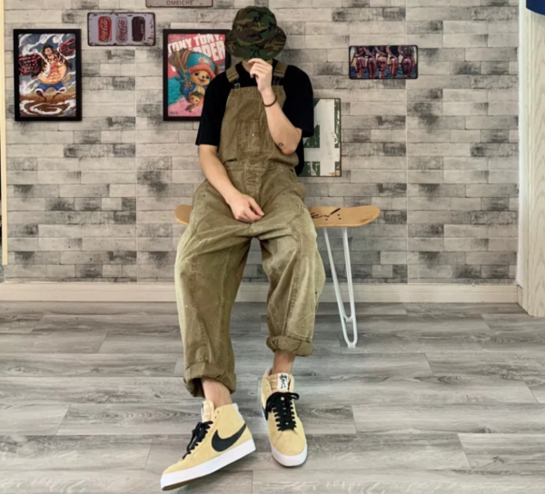 Giày Nike Stussy x Blazer Mid SB 'Midwest Gold' AH6158-700 - Ảnh 3