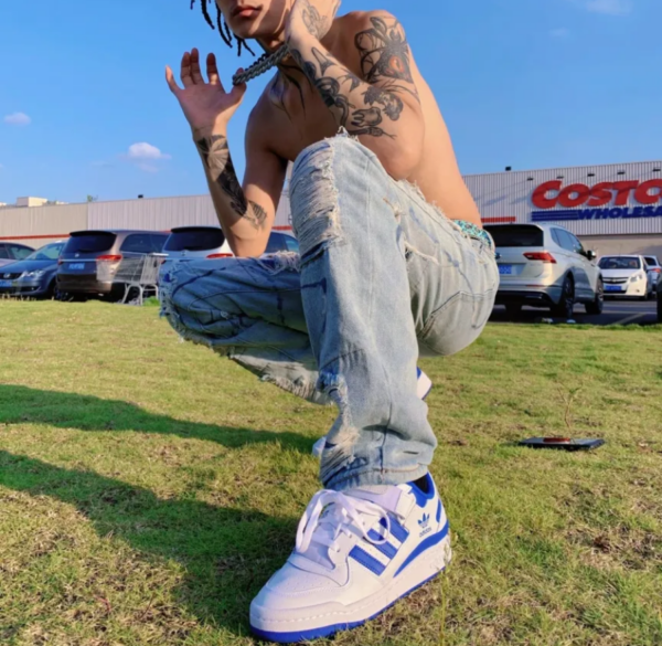 Giày Adidas Forum Low J 'White Royal Blue' FY7974 - Ảnh 7