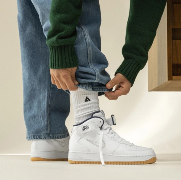 Giày Nike Air Force 1 Mid Jewel “NYC” White Navy Blue DH5622-100 - Ảnh 2