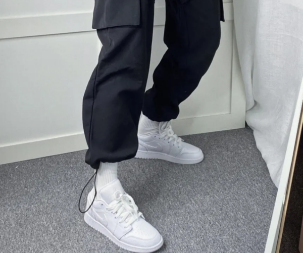 Giày Nike Air Jordan 1 Low 'All White' 553560-130 - Ảnh 10