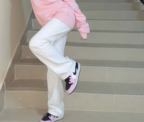 Giày Nike Air Jordan 1 Low GS 'Light Arctic Pink' 554723-601 - Ảnh 5