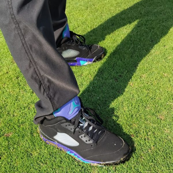 Giày Golf Nike Air Jordan 5 Low Golf 'Black Grape' CU4523-001 - Ảnh 2
