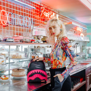 Balo Sprayground Library Bag 'Black Pink' W0525734