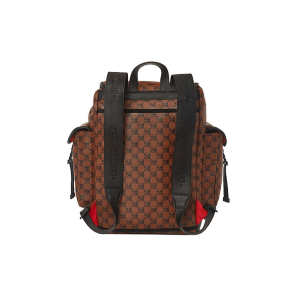 Balo Sprayground Checkerboard Skull Pattern 'Brown' W0815714