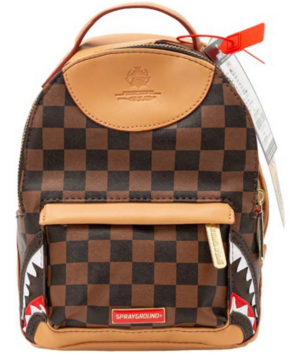 Balo Sprayground Retro Checkerboard Shark Mouth 'Brown' W0735708