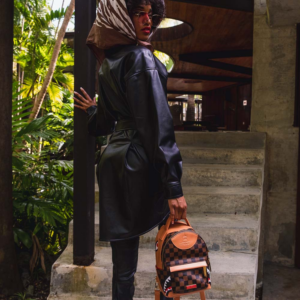 Balo Sprayground Retro Checkerboard Shark Mouth 'Brown' W0735708