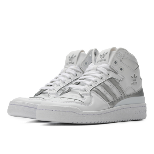 Giày Adidas Forum Mid Refined White Metallic Silver D98182 - Ảnh 3