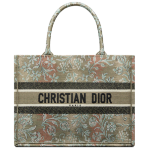 Tui Dior Medium Book Tote 'Metallic Green Brocart Embroidery' M1296ZRWG-M86E