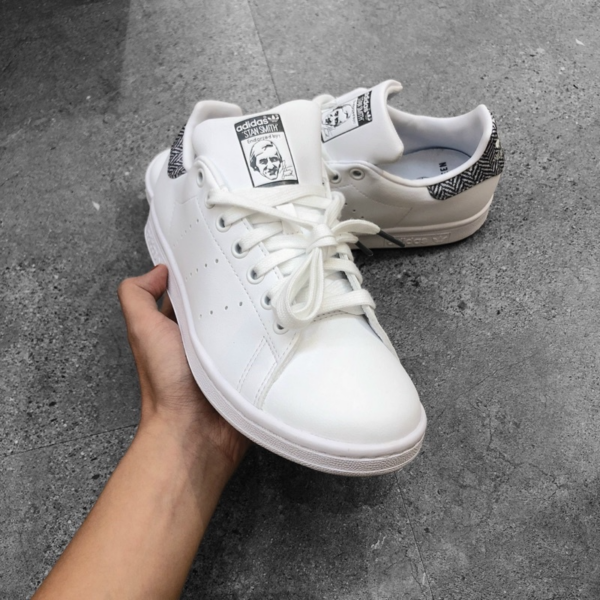 Giày Adidas Stan Smith Herringbone 'White' H04300 - Ảnh 4
