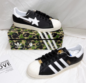 Giay Adidas x BAPE Superstar 80s 'Core Black Off White' IF2385