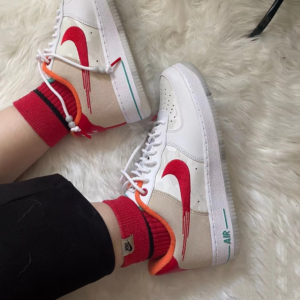 Giay Nike Air Force 1 Low 'Just Do It White Red Teal' FD4205-161