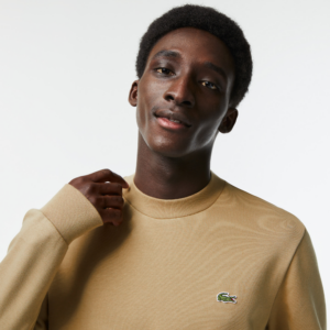 Ao Lacoste Classic Fit Crew Neck Fleece Sweatshirt 'Beige' SH2564-53G-CB8