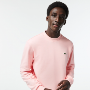 Ao Lacoste Classic Fit Crew Neck Fleece Sweatshirt 'Pink' SH2564-53G-KF9