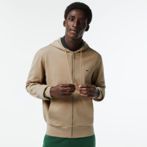 Ao Lacoste Organic Cotton Zip-up Sweatshirt 'Beige' SH2566-53G-CB8