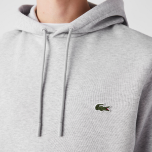 Ao Lacoste Organic Cotton Kangaroo Pocket Sweatshirt 'Gray' SH2567-53G-CCA