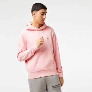 Ao Lacoste Organic Cotton Kangaroo Pocket Sweatshirt 'Pink' SH2567-53G-KF9