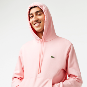 Ao Lacoste Organic Cotton Kangaroo Pocket Sweatshirt 'Pink' SH2567-53G-KF9