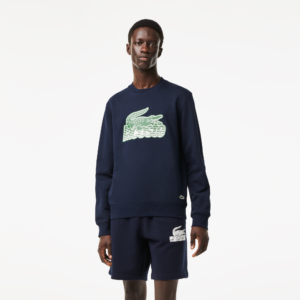 Ao Lacoste Round Neck Fleece Sweatshirt 'Blue' SH5087-53G-166