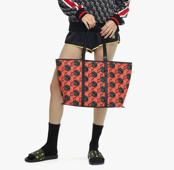 Túi MCM Shopper in Cubic Monogram Jacquard MWPCSCK01MT001 - Ảnh 6