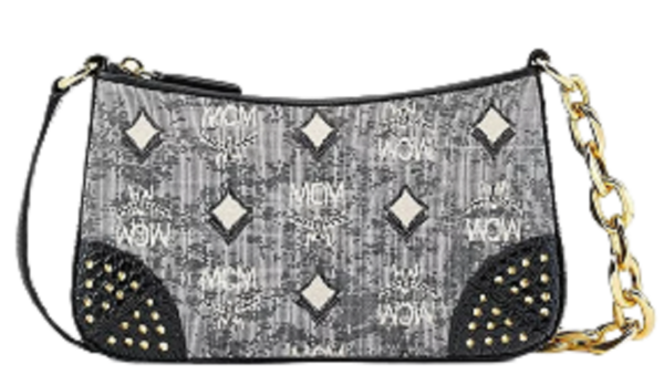 Túi MCM Shoulder Bag in Studded Vintage Monogram Jacquard MWSCSTQ01EG001