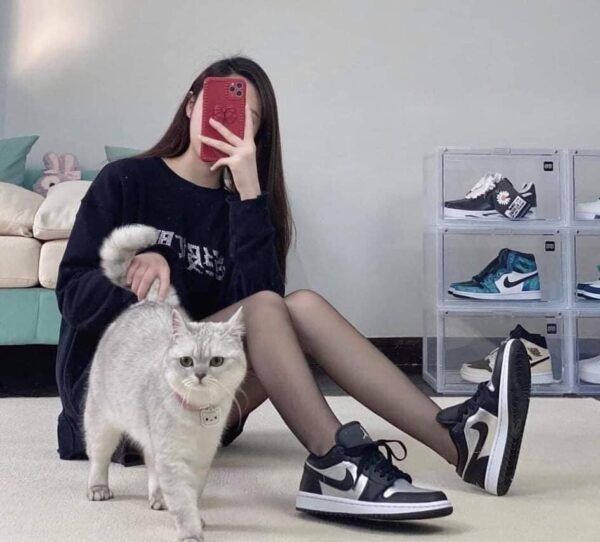 Giày Nike Air Jordan 1 Low SE Black Metallic Silver DA5551-001 - Ảnh 5