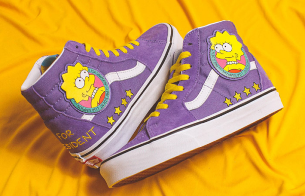 Giày Vans The Simpsons x Sk8-Hi 'Lisa 4 Prez' VN0A4BV617G - Ảnh 4