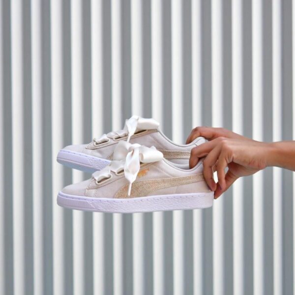Giày Puma Basket Heart Canvas 366495-01 - Ảnh 6