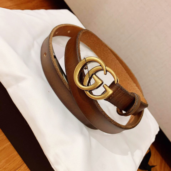 Thắt Lưng Gucci Women's Marmont Double G Buckle Belt 409417-CVE0T-2535 - Ảnh 3